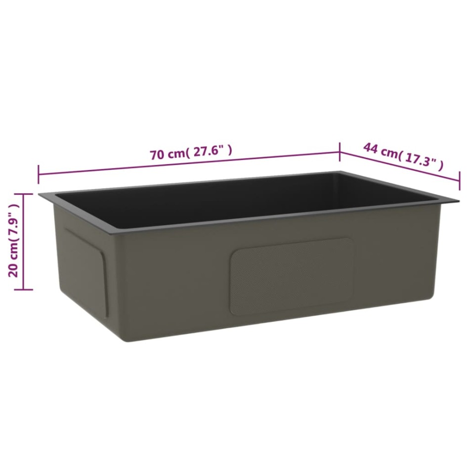Fregadero hecho a mano de acero inoxidable
