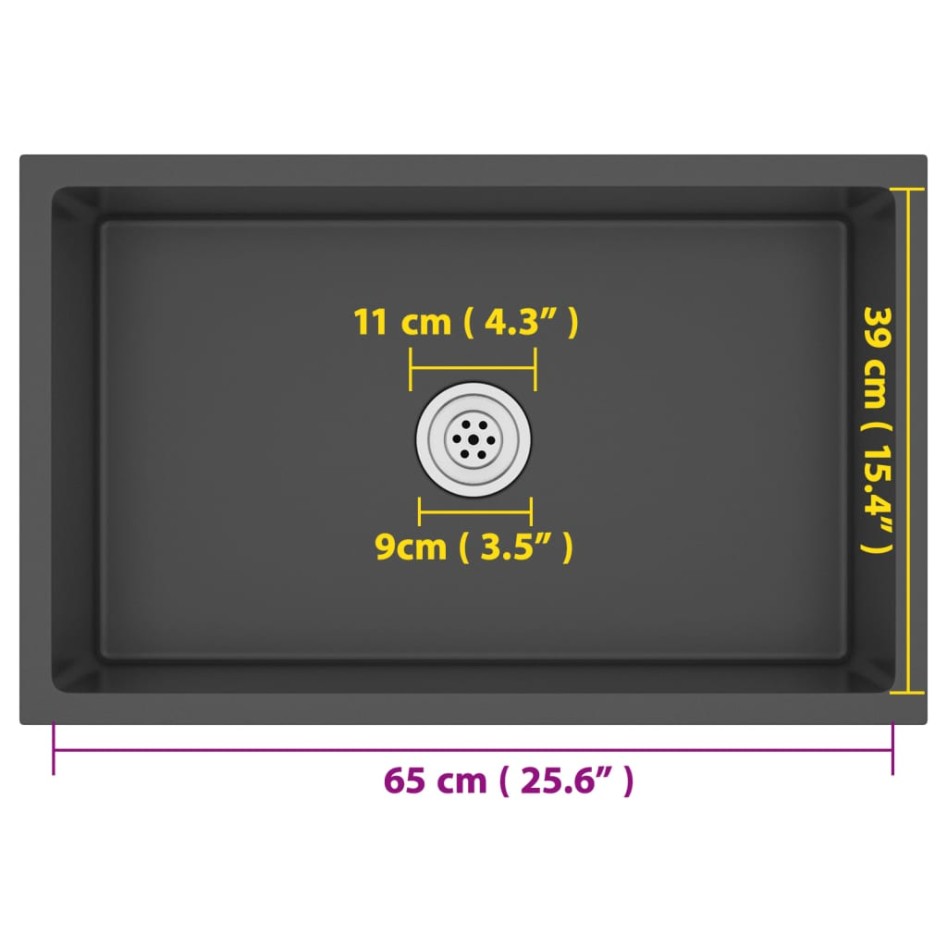 Fregadero hecho a mano de acero inoxidable