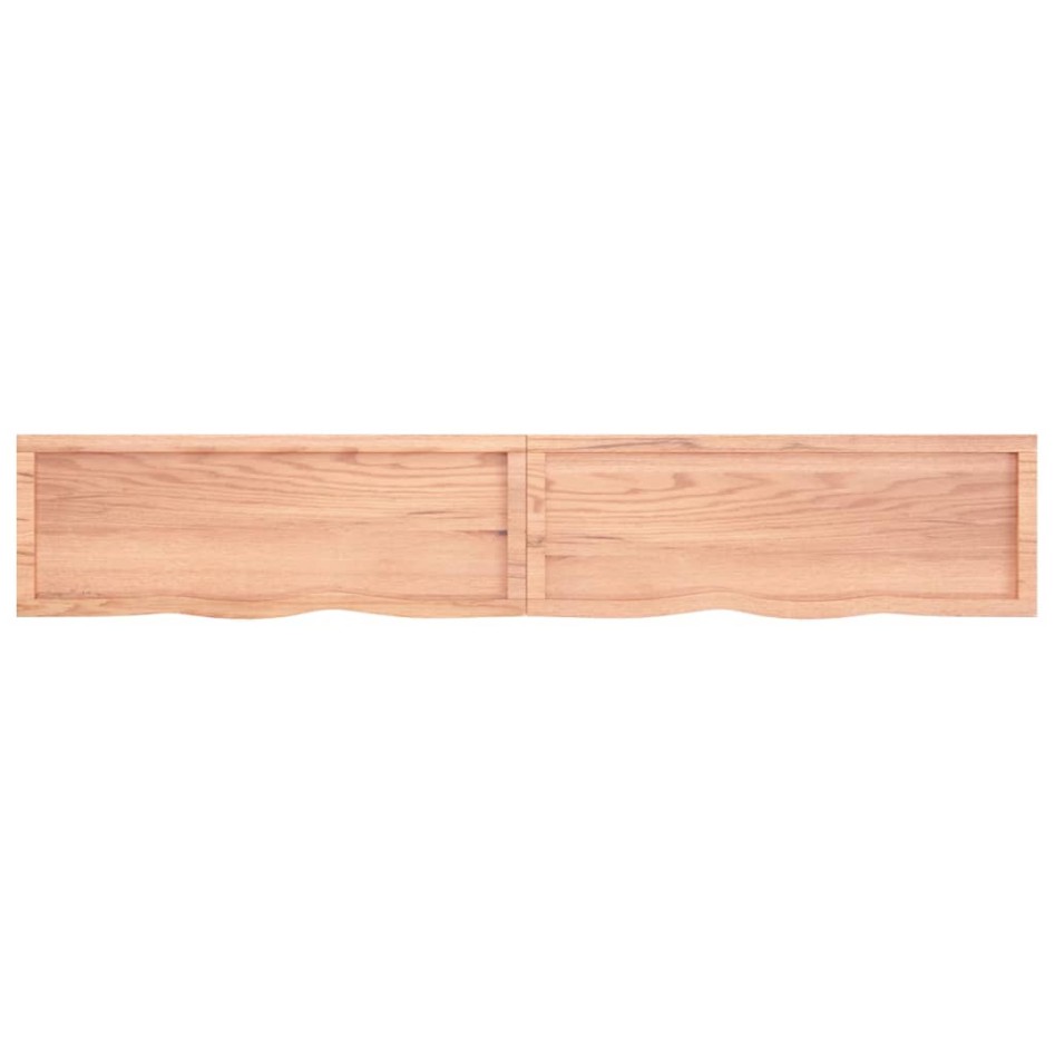 Encimera baño madera maciza tratada marrón claro