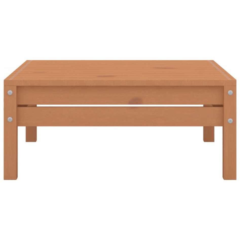 Juego muebles de jardín 6 pzas madera maciza pino marrón