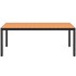 Mesa de jardín de aluminio y WPC marrón 185x90x74