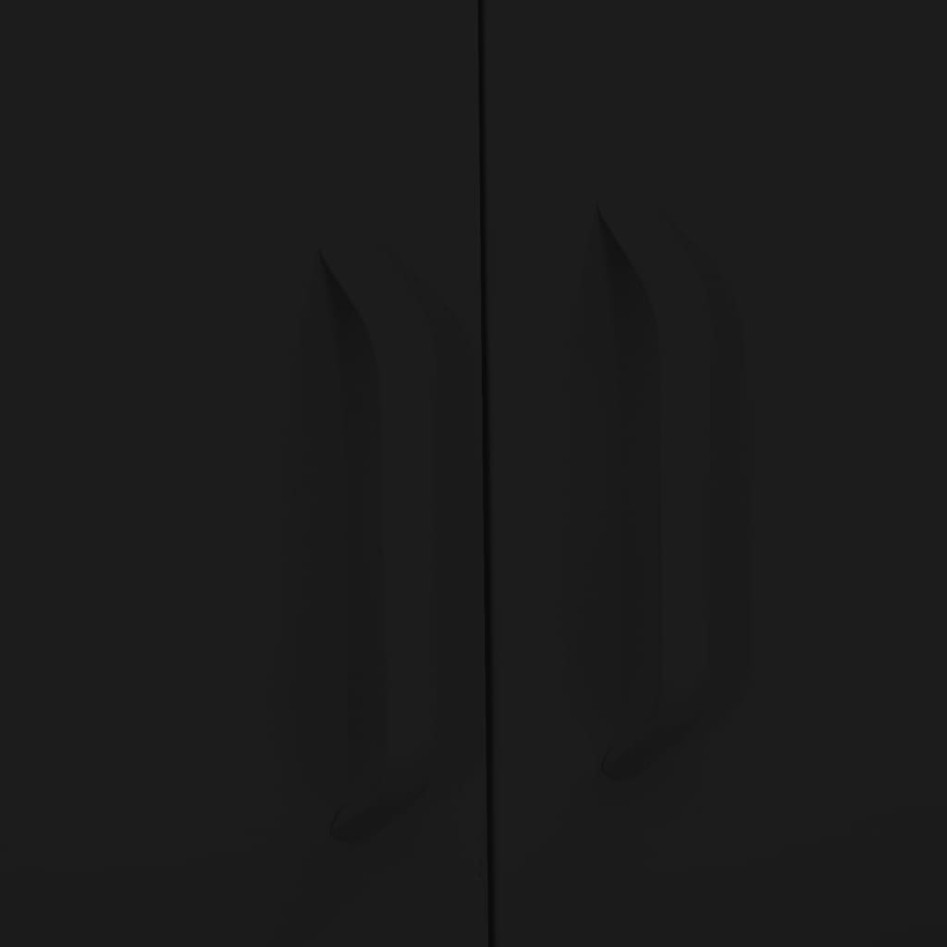 Armario de almacenamiento acero negro 80x35x101,5