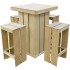Set de comedor de jardín 5 pzas madera de pino
