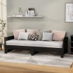 Sofá cama extraíble madera maciza de pino negro 2x(90x200) cm