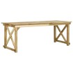 Mesa de jardín de madera de pino impregnada 200x79x75 cm