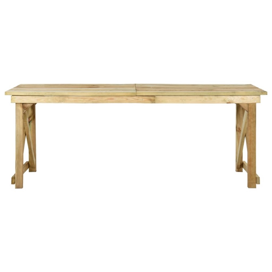 Mesa de jardín de madera de pino impregnada 200x79x75