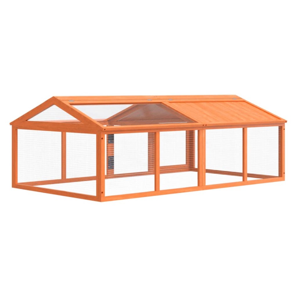 Corral de madera maciza pino marrón 200x112,5x74