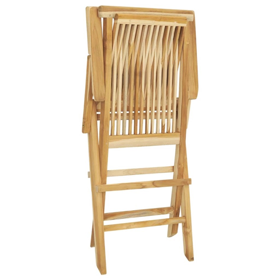 Conjunto de comedor de jardín 5 piezas madera maciza de