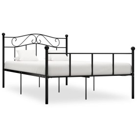 Estructura de cama de metal negro 160x200