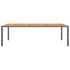 Mesa de jardín ratán PE madera acacia maciza gris 250x100x75