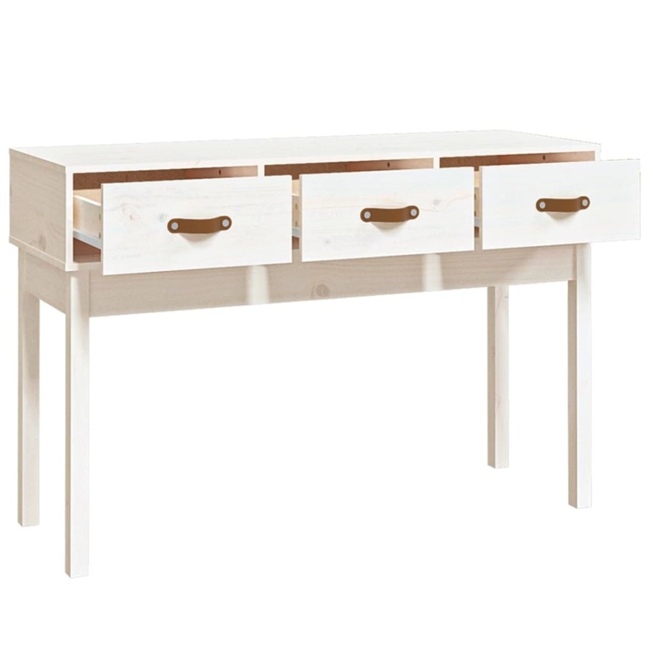 Mesa consola de madera maciza de pino blanco 114x40x75