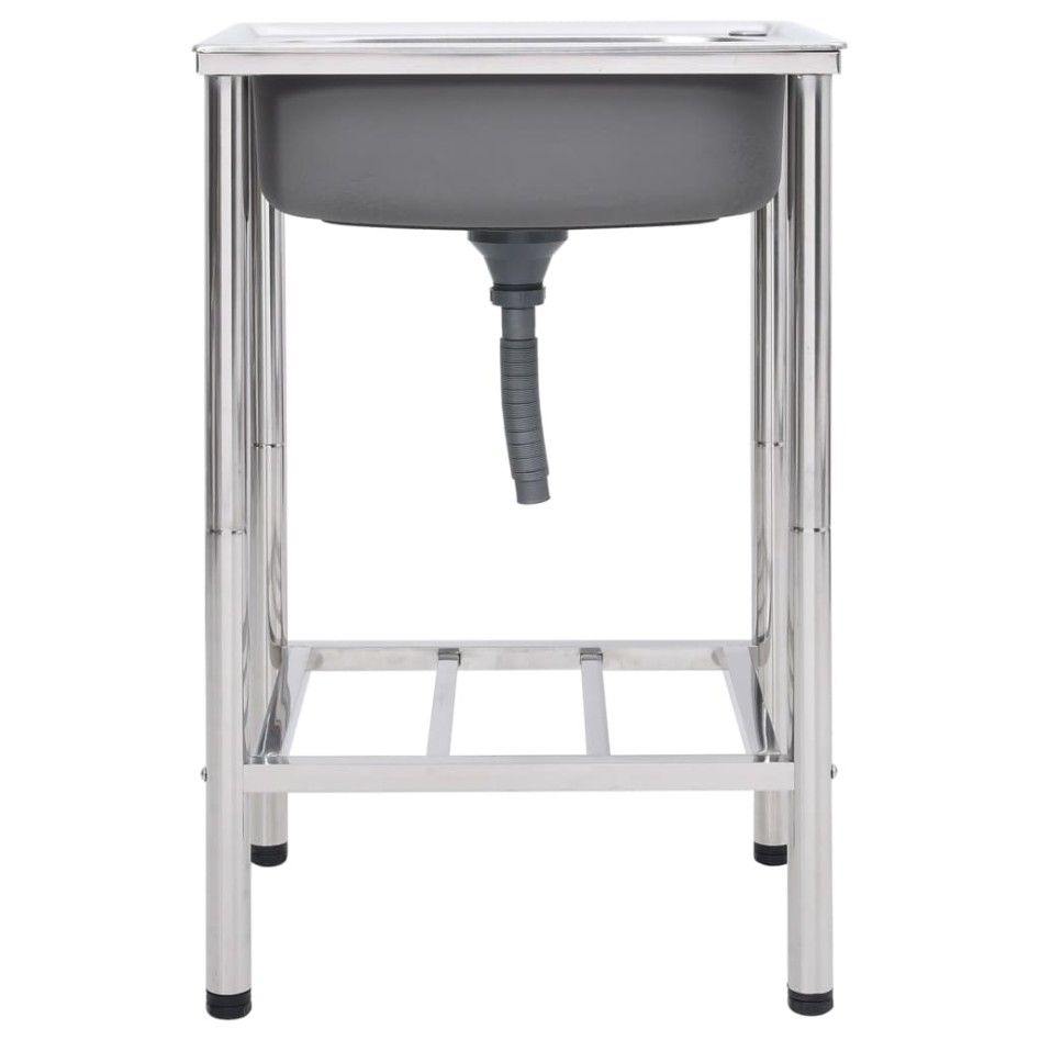 Fregadero de camping de un seno acero