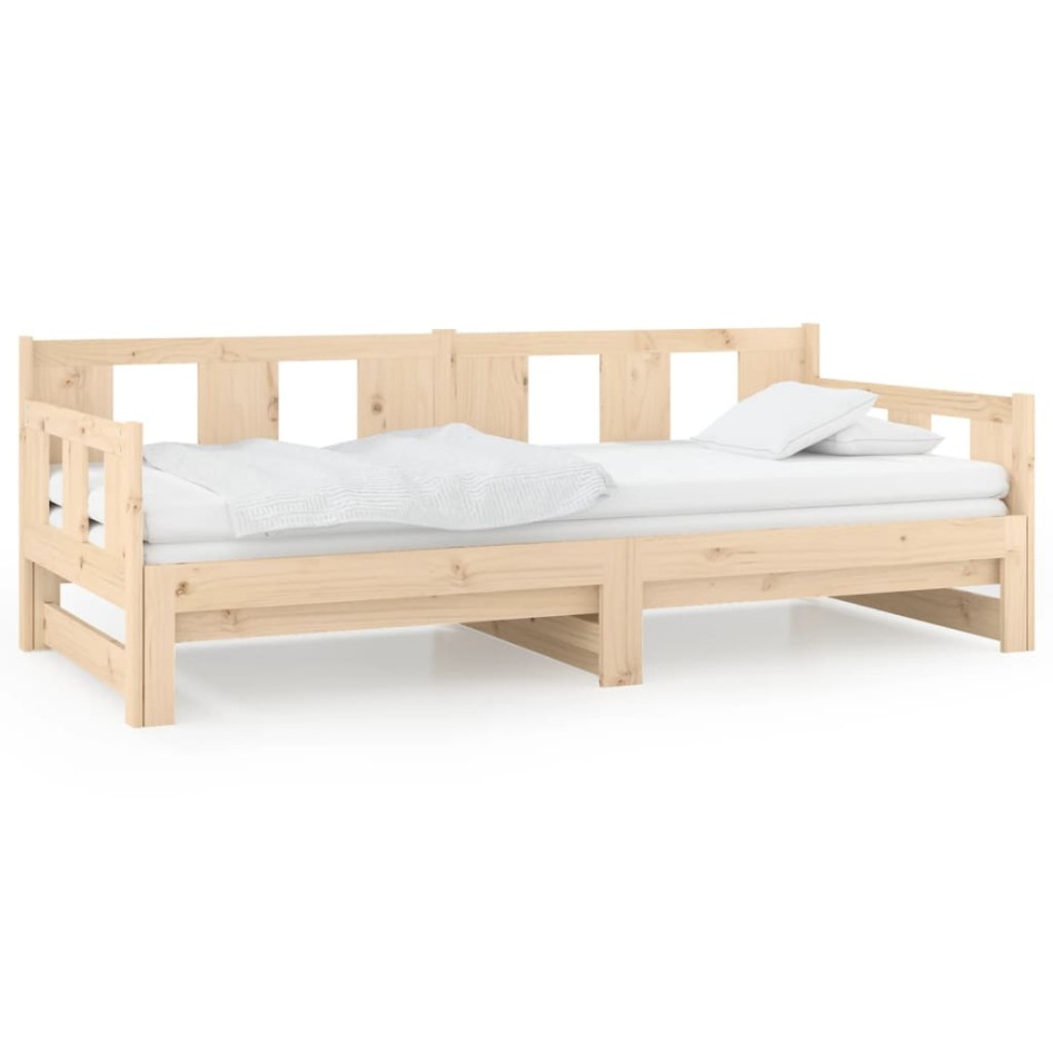 Sofá cama extraíble madera maciza de pino 2x(90x200)