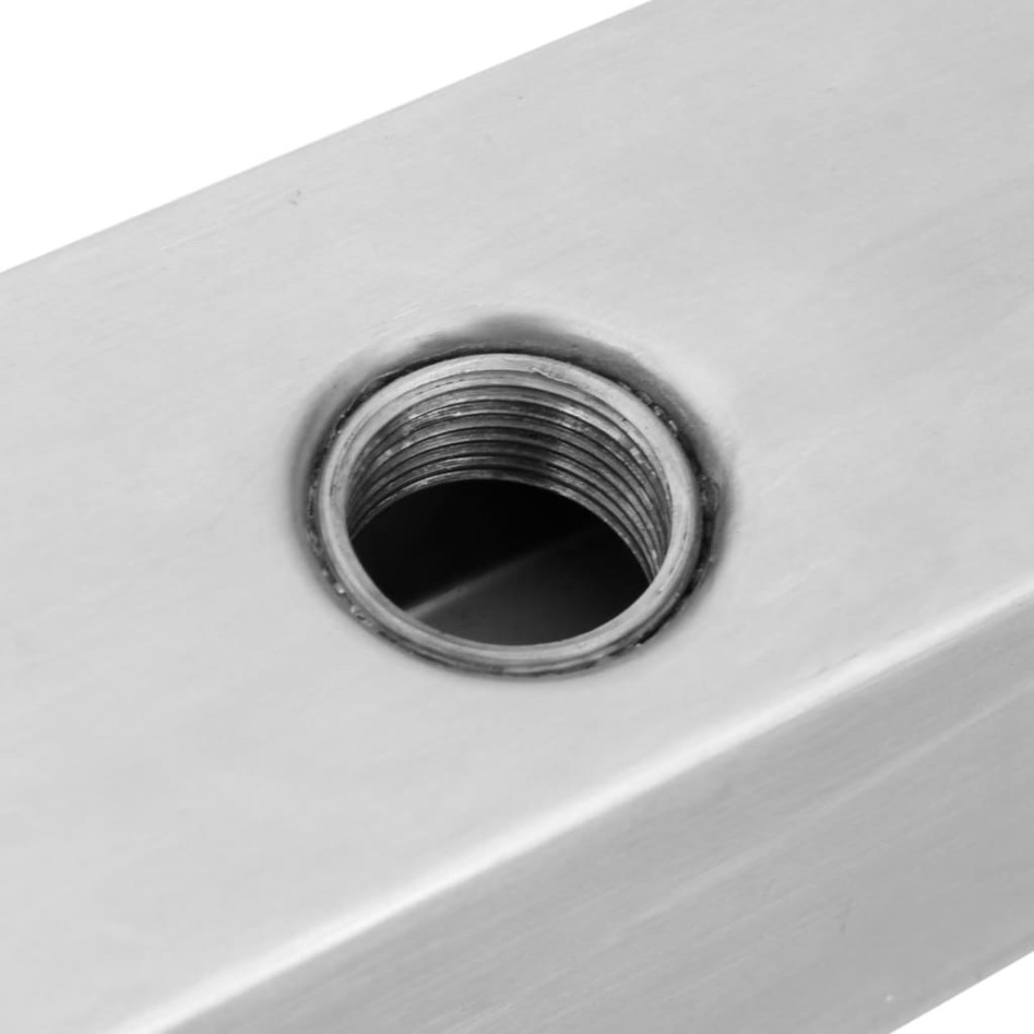 Fuente cascada de piscina con LED acero inoxidable 110