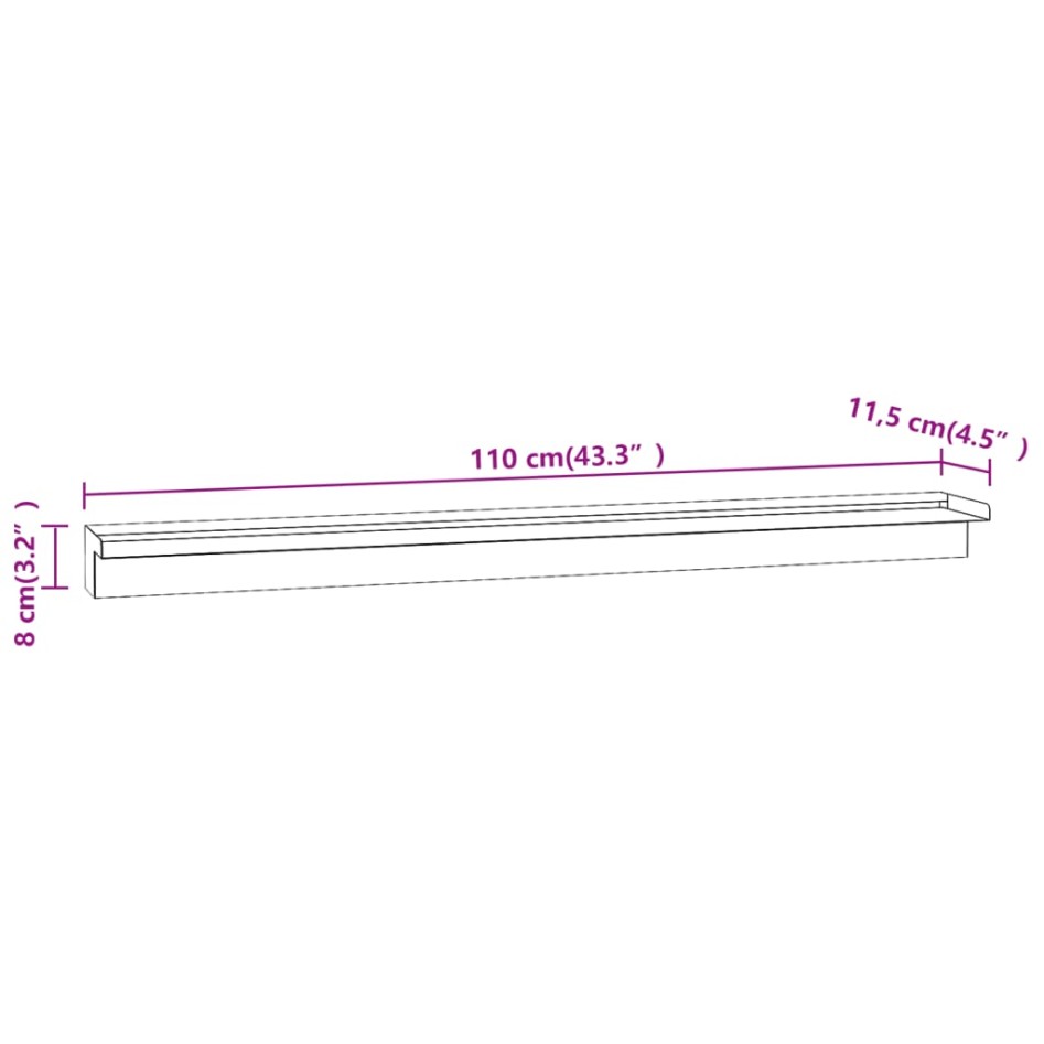 Fuente cascada de piscina con LED acero inoxidable 110