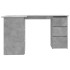 Escritorio de esquina contrachapada gris hormigón 145x100x76