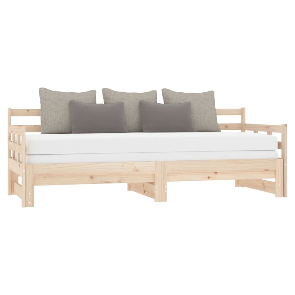 Sofá cama extraíble madera maciza de pino 2x(90x200)