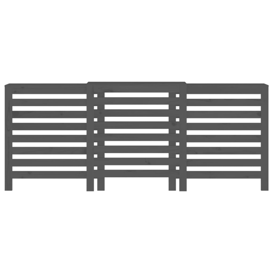 Cubierta de radiador madera maciza de pino gris 210x21x85