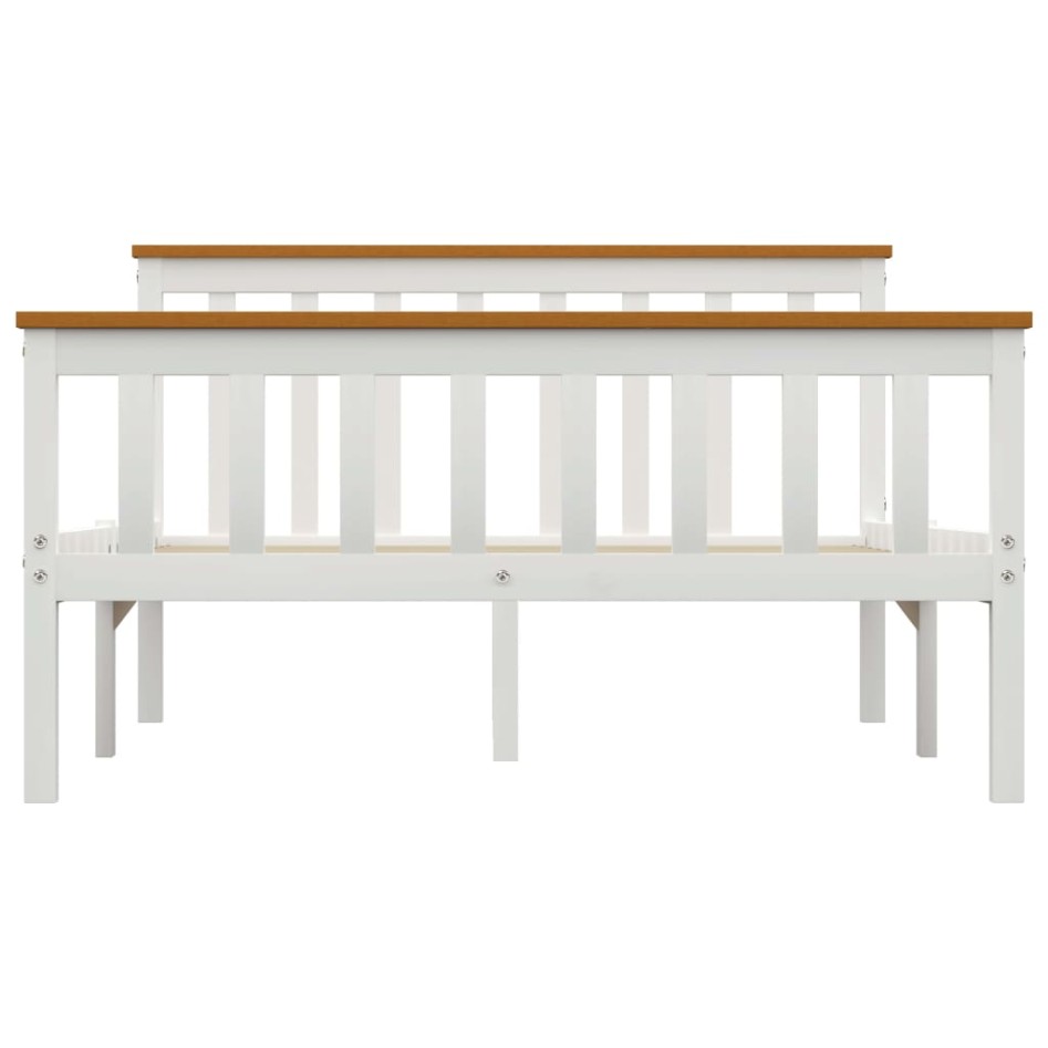 Estructura de cama de madera maciza de pino blanco 120x200