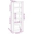 Estantería madera maciza de pino blanca 50x35x154