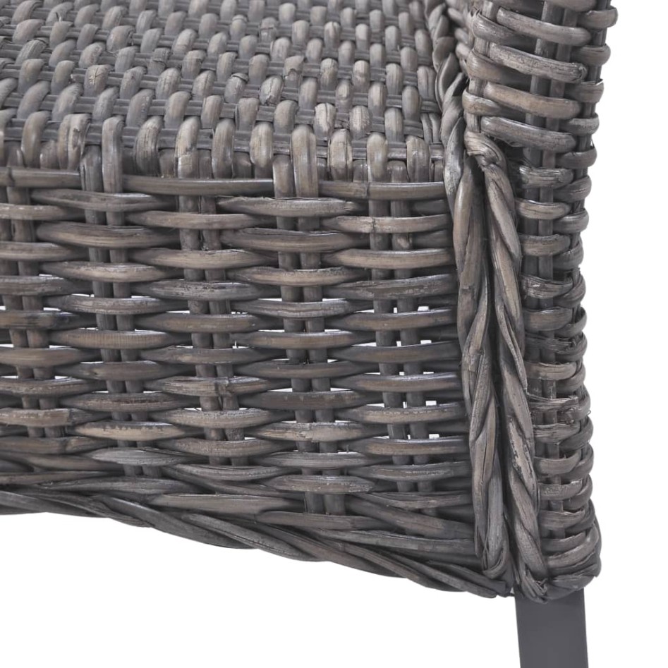 Sillas de comedor 2 unidades ratán Kubu y madera mango