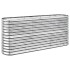 Jardinera arriate acero recubrimiento polvo plata 152x40x68