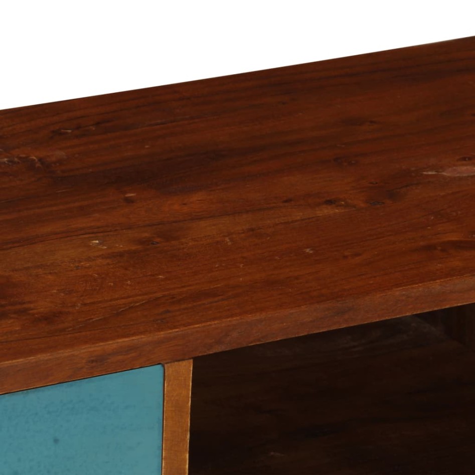 Mueble para TV con 3 cajones madera maciza acacia 110x35x50