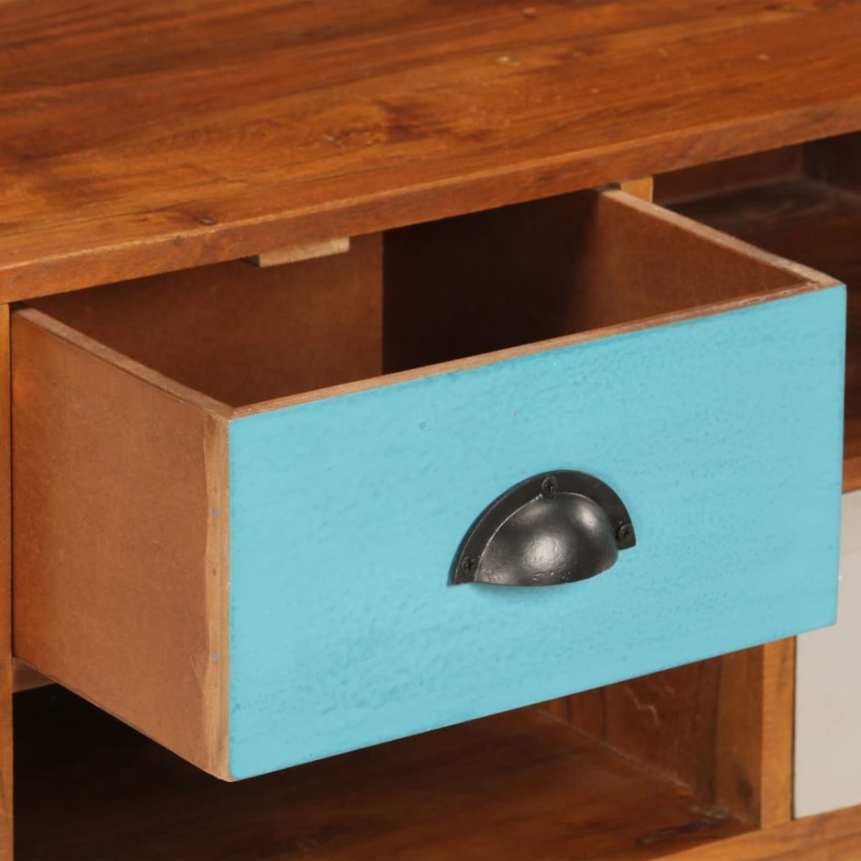 Mueble para TV con 3 cajones madera maciza acacia 110x35x50