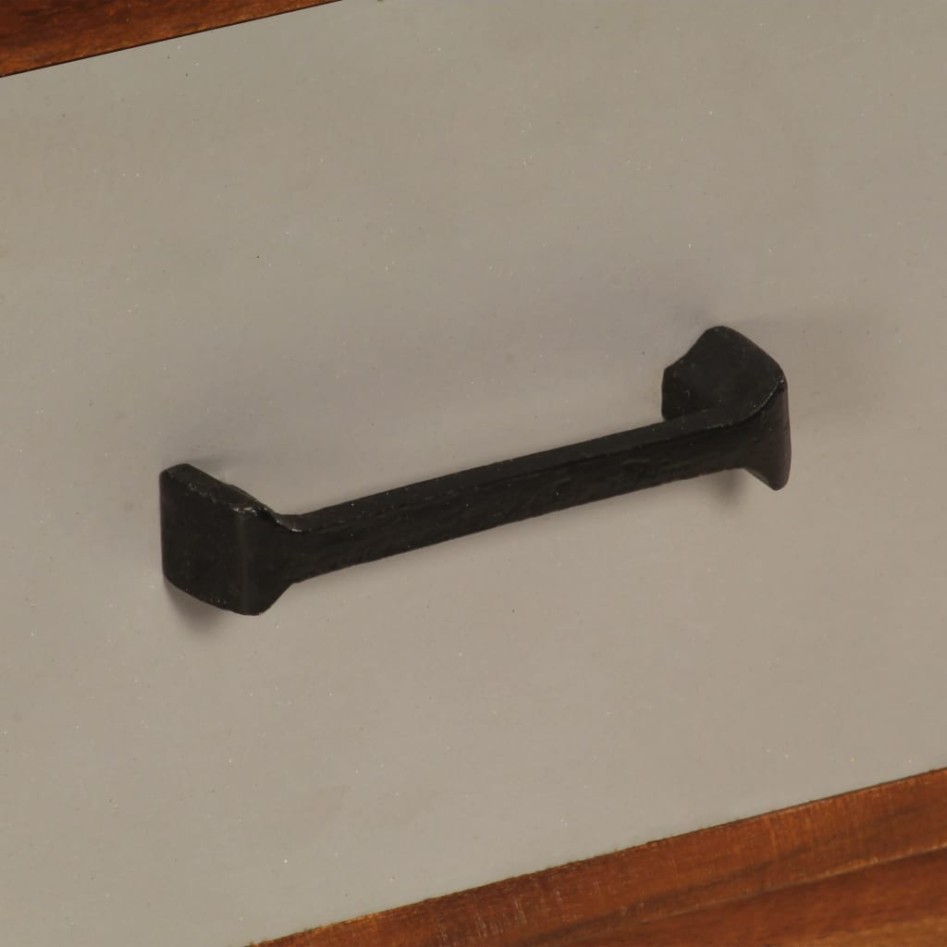 Mueble para TV con 3 cajones madera maciza acacia 110x35x50