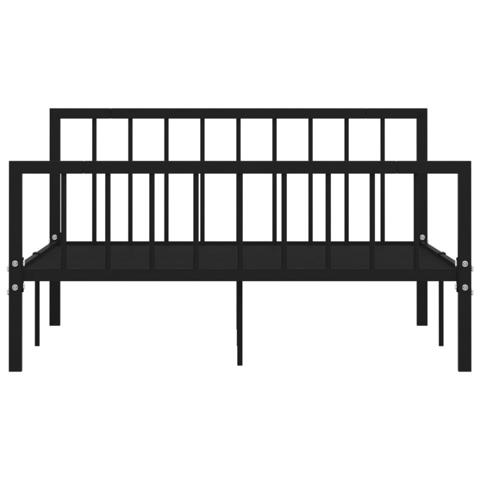 Estructura de cama de metal negro 140x200