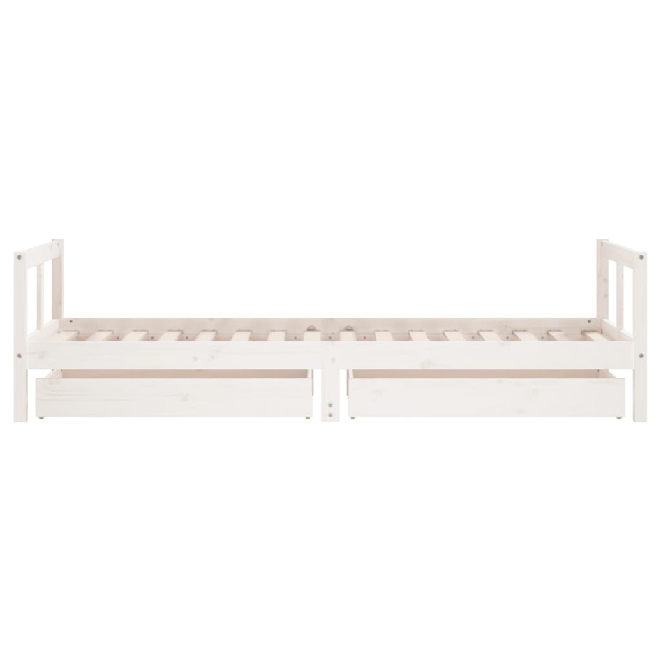 Estructura cama niños con cajones madera pino blanco 80x200