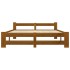 Estructura de cama madera maciza pino marrón miel 140x200
