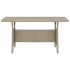 Mesa de jardín de ratán sintético gris 120x70x66