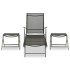 Set de muebles de jardín 3 piezas textilene aluminio