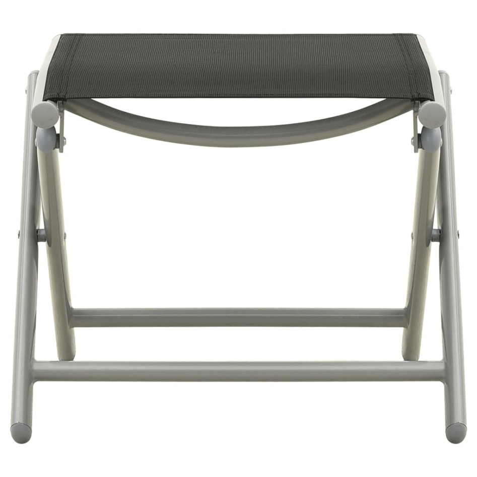 Set de muebles de jardín 3 piezas textilene aluminio