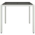 Mesa jardín vidrio templado ratán sintético 90x90x75 cm