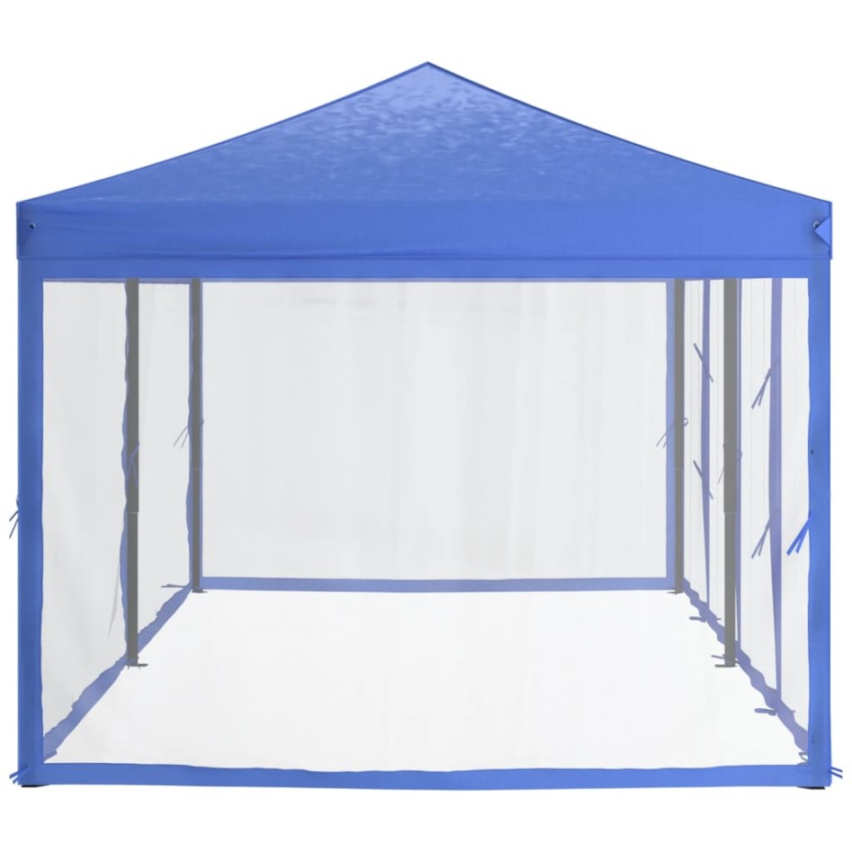 Carpa para fiestas plegable con paredes laterales azul 3x6