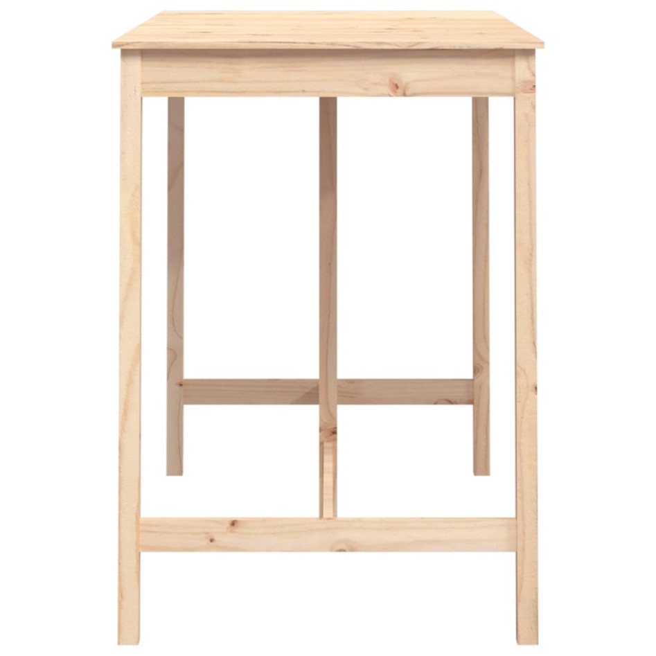 Mesa alta de bar de madera maciza de pino 140x80x110