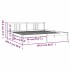 Estructura de cama de madera maciza negro 200x200