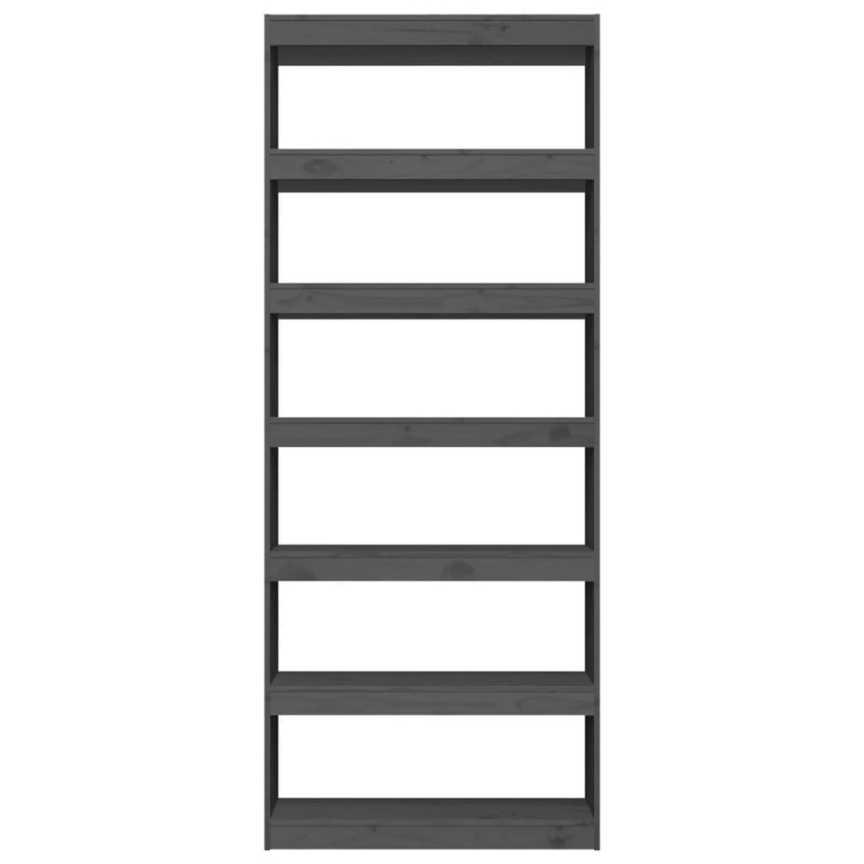 Estantería/divisor de espacios madera pino gris 80x30x199,5