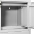 Armario de oficina con macetero acero gris claro 90x40x125