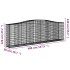 Cesta gaviones forma arco hierro galvanizado 400x50x120/140