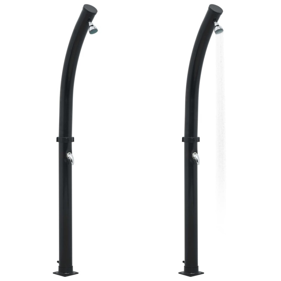 Ducha solar negra 214 cm 20