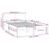Estructura de cama madera maciza negra 120x190