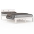 Estructura de cama madera maciza blanco 200x200