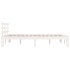 Estructura de cama madera maciza blanco 200x200