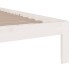 Estructura de cama madera maciza blanco 200x200
