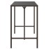 Mesa alta bar superficie vidrio ratán PE marrón 180x70x110