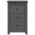 Mesitas de noche 2 uds madera maciza de pino gris 40x35x61,5