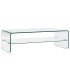 Mesa de centro de vidrio templado transparente 98x45x31